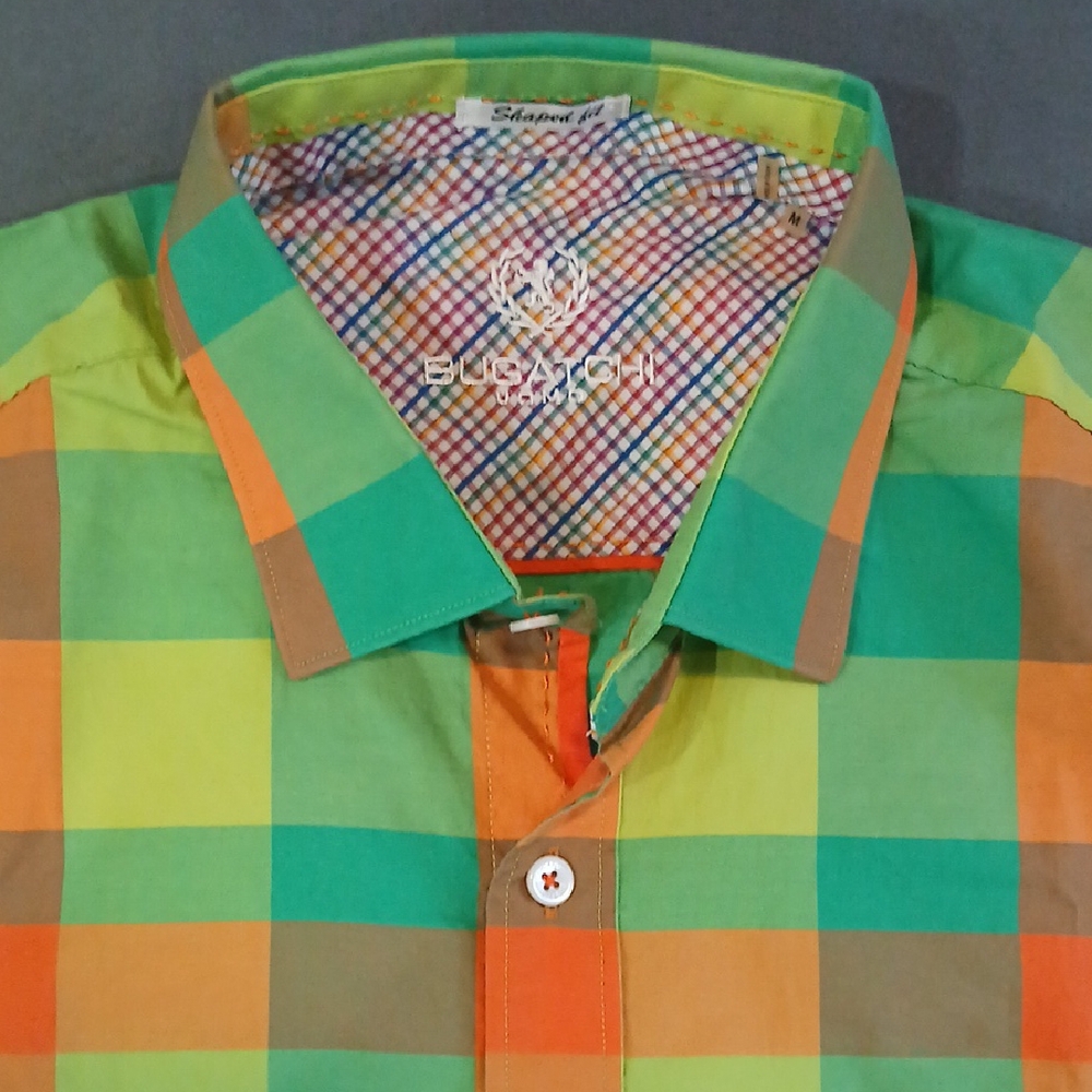 Bugatchi Vibrant Plaid Men's Shirt